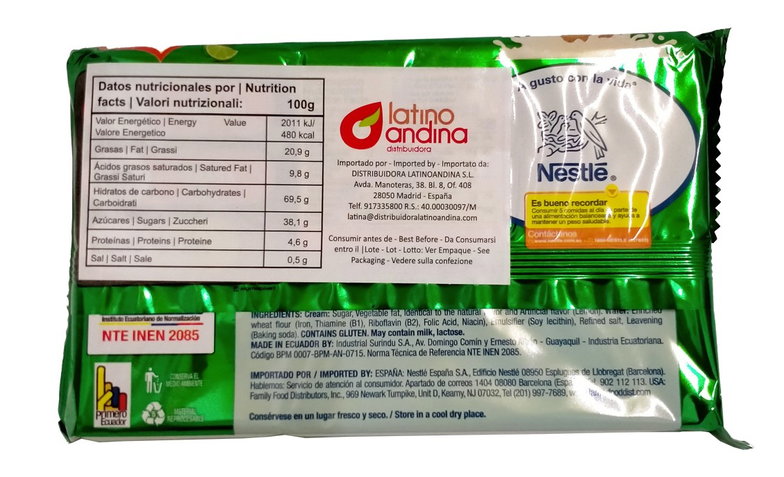 GALLETAS AMOR LIMON X 100 GR GALLETAS AMOR LIMON X 100 GR